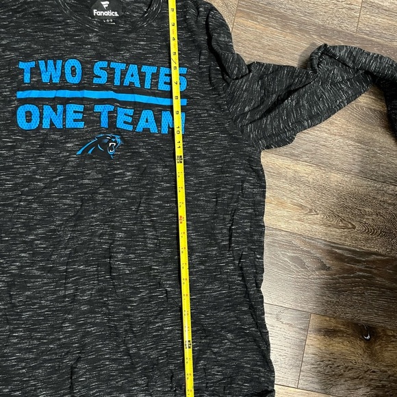 Men's Fanatics Black Carolina Panthers Collection Sweep Long Sleeve T-shirt - Picture 6 of 8